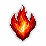 Abstract Wildfire Flame  Precision Cut Decal